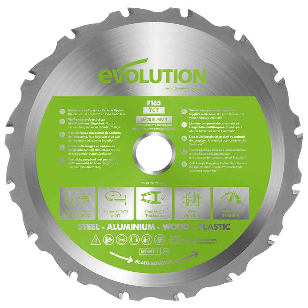 Tarcza wielomateriałowa Evolution 165 mm 14T