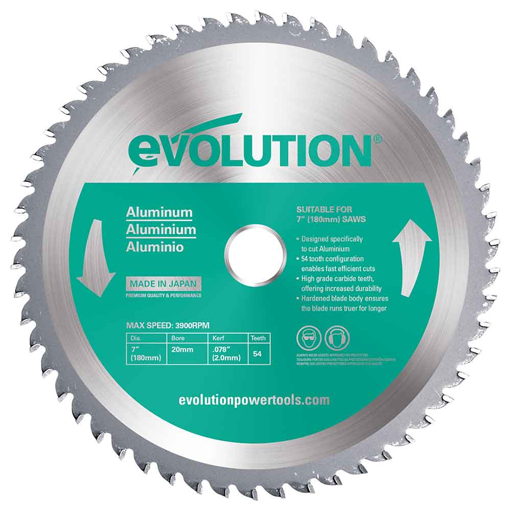 Tarcza TCT do aluminium Evolution 180 mm 54T