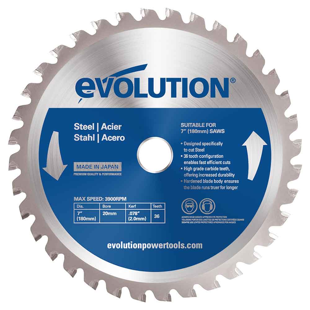Tarcza TCT do cięcia metalu Evolution 180 mm 36T