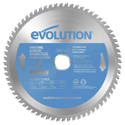Tarcza TCT do cięcia cienkiej stali Evolution 210 mm 68T