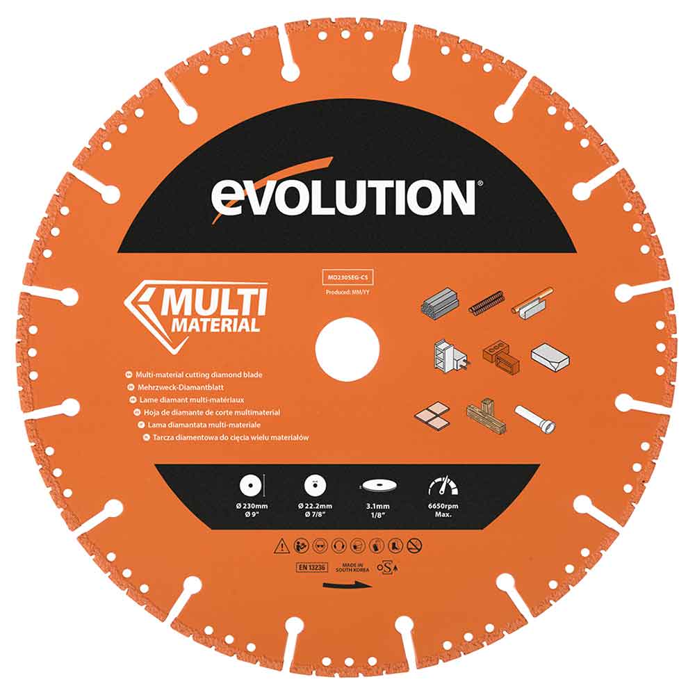 Tarcza diamentowa Evolution 230 mm do cięcia wielu materiałów