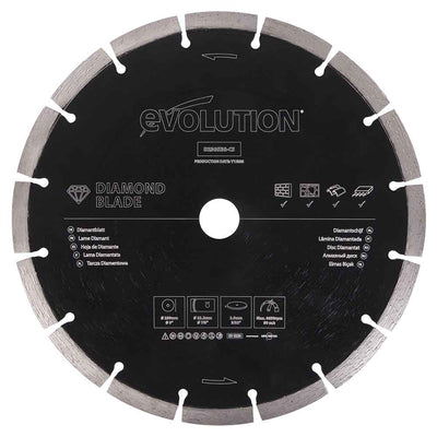 Tarcza diamentowa Evolution 230 mm, segmentowa krawędź, do betonu, kamienia, cegły