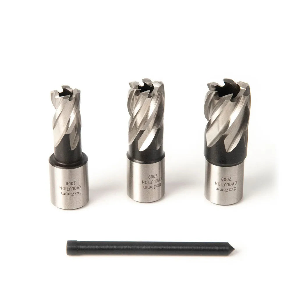 Wiertła trepanacyjne zestaw 3 sztuki (krótkie)
