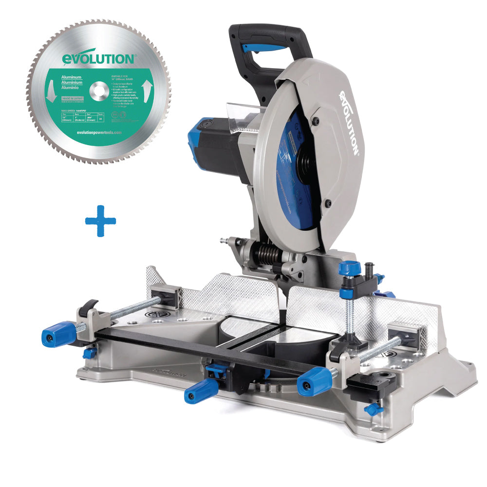 Przecinarka do metalu Evolution S355MCS 355 mm z tarczą do cięcia metalu + Tarcza TCT do aluminium