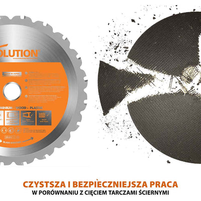 Przecinarka do metalu Evolution RAGE4 185 mm z tarczą wielomateriałową