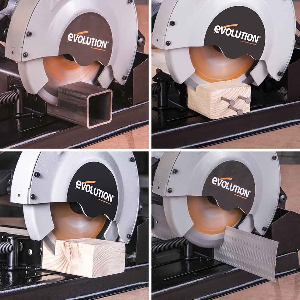 Przecinarka do metalu Evolution RAGE4 185 mm z tarczą wielomateriałową