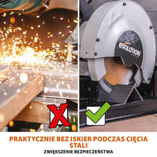 Przecinarka do metalu Evolution RAGE4 185 mm z tarczą wielomateriałową