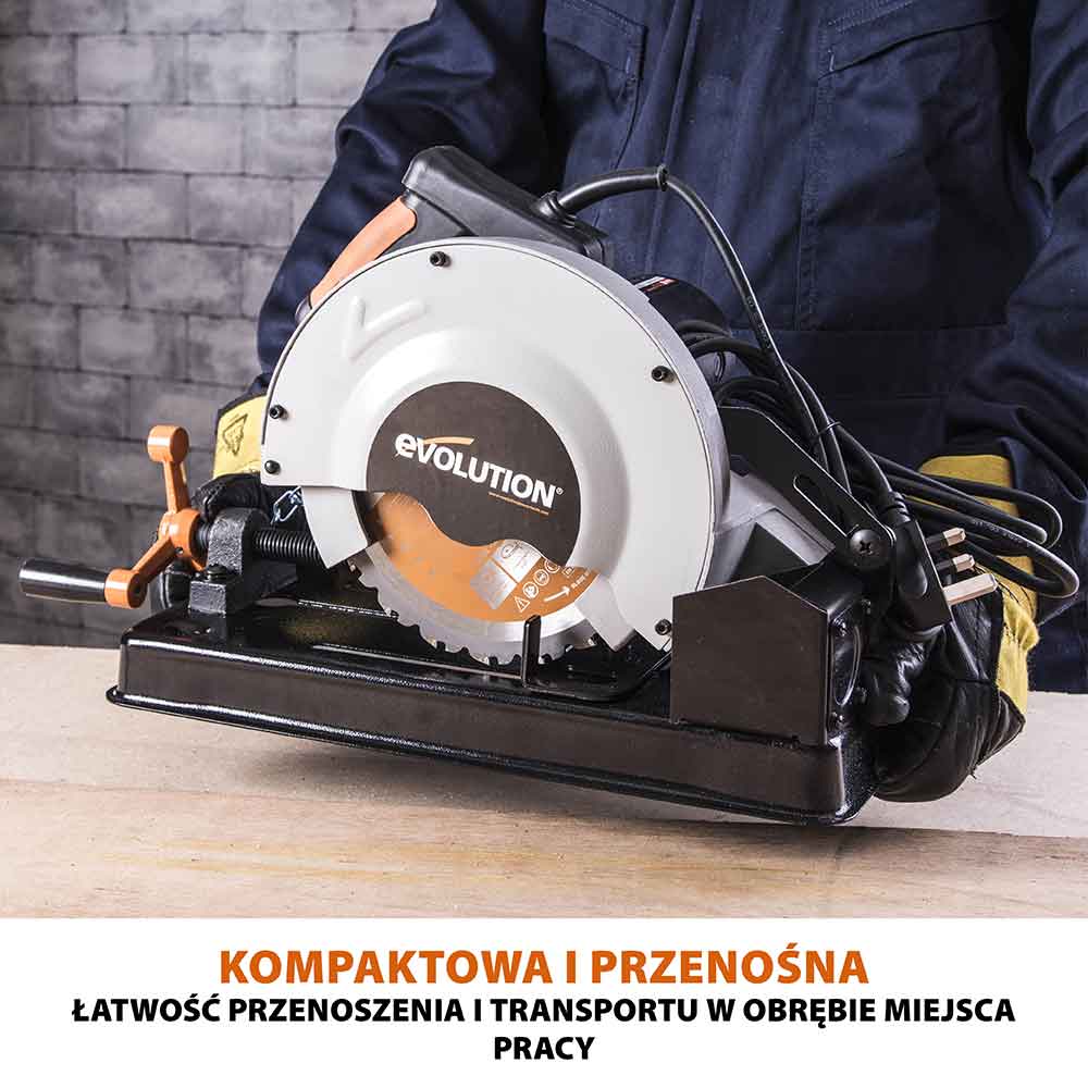 Przecinarka do metalu Evolution RAGE4 185 mm z tarczą wielomateriałową