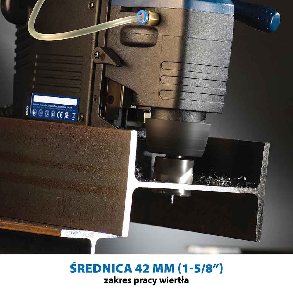 Pakiet wiertarka magnetyczna 42mm Evolution EVOMAG42 + Zestaw 6 rdzeni 12 mm 14 mm 16 mm 18 mm 20 mm 22 mm, długość 25 mm