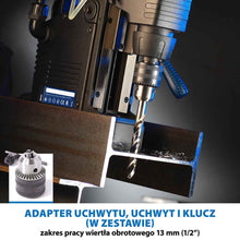 Pakiet wiertarka magnetyczna 42mm Evolution EVOMAG42 + Zestaw 6 rdzeni 12 mm 14 mm 16 mm 18 mm 20 mm 22 mm, długość 25 mm