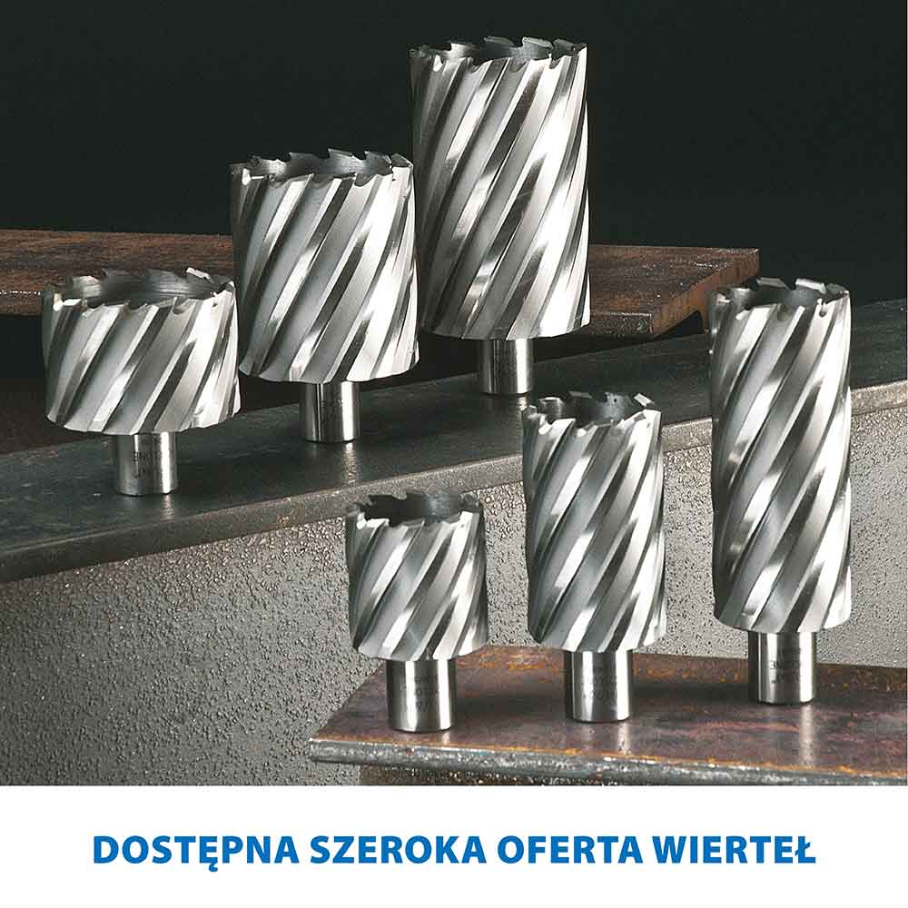 Pakiet wiertarka magnetyczna 42mm Evolution EVOMAG42 + Zestaw 6 rdzeni 12 mm 14 mm 16 mm 18 mm 20 mm 22 mm, długość 25 mm