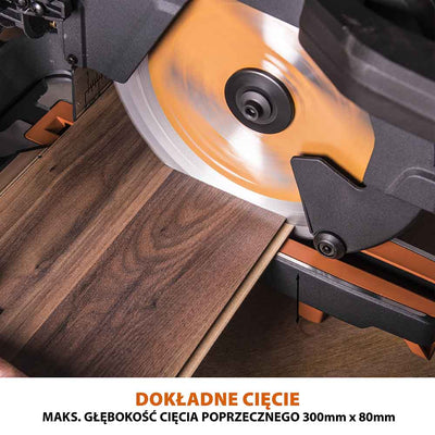 Piła ukośnica Evolution R255SMS+ 255 mm z wielomateriałową tarczą TCT