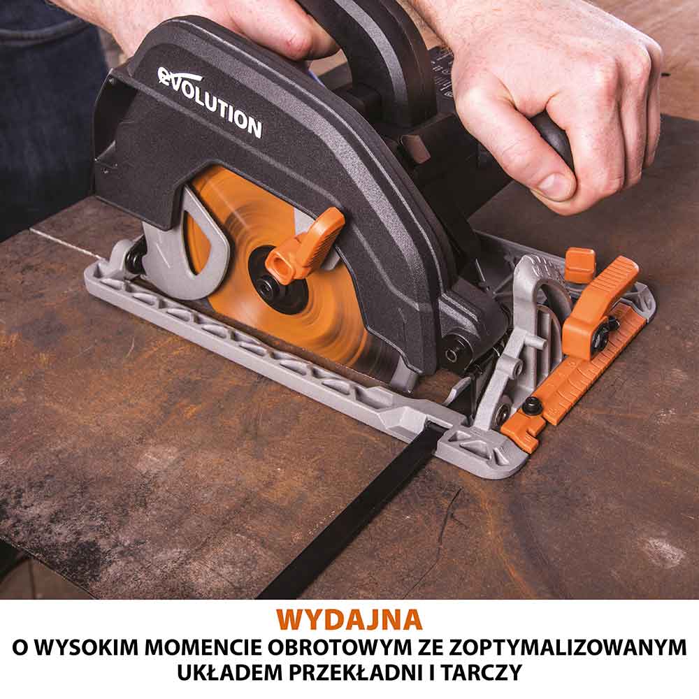 Piła tarczowa Evolution R185CCSX 185mm + Szyna prowadząca ST1400-G2 1,4m (700mm x 2)