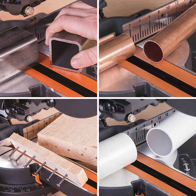 Piła ukośnica Evolution R210SMS-300+ 210 mm z wielomateriałową tarczą TCT