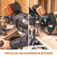 Piła ukośnica Evolution R255SMS-DB+ 255 mm z wielomateriałową tarczą TCT