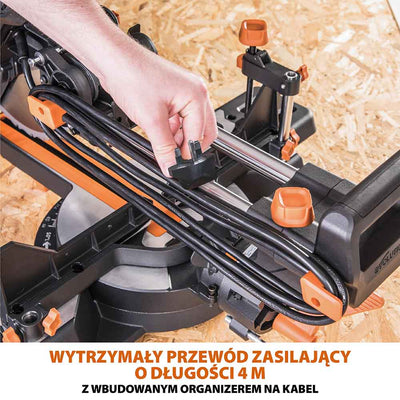 Piła ukośnica Evolution R255SMS-DB+ 255 mm z wielomateriałową tarczą TCT