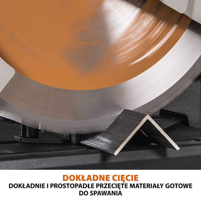 Przecinarka do metalu Evolution R355CPS 355 mm z tarczą wielomateriałową + stojak