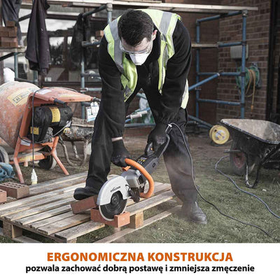 Elektryczna przecinarka tarczowa do betonu Evolution R230DCT 230 mm z tarczą diamentową