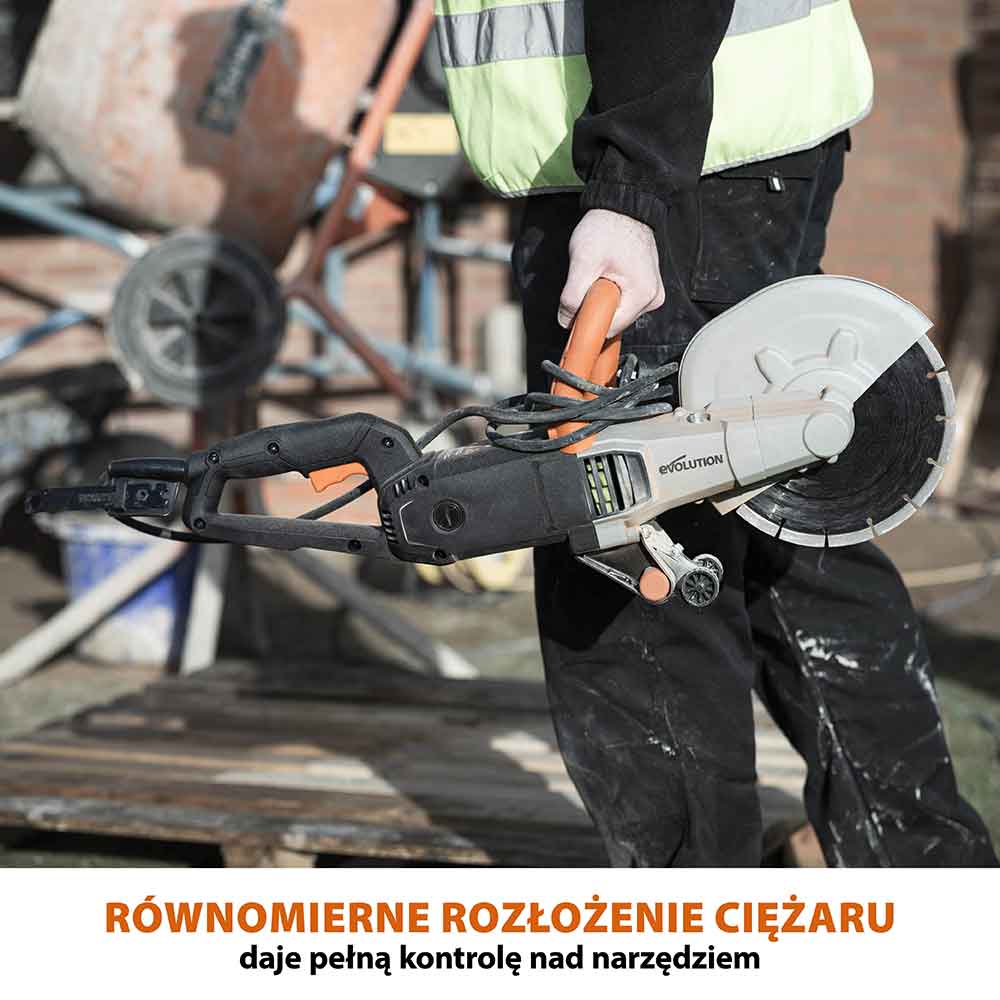 Elektryczna przecinarka tarczowa do betonu Evolution R230DCT 230 mm z tarczą diamentową
