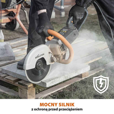 Elektryczna przecinarka tarczowa do betonu Evolution R230DCT 230 mm z tarczą diamentową