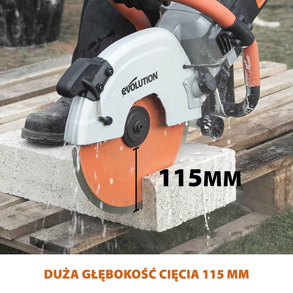 Elektryczna przecinarka tarczowa do betonu R300DCT+ z ręczną pompą wody