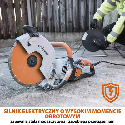 Elektryczna przecinarka tarczowa do betonu R300DCT+ z ręczną pompą wody
