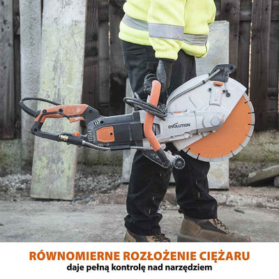 Elektryczna przecinarka tarczowa do betonu Evolution R300DCT+ 300 mm z tarczą diamentową