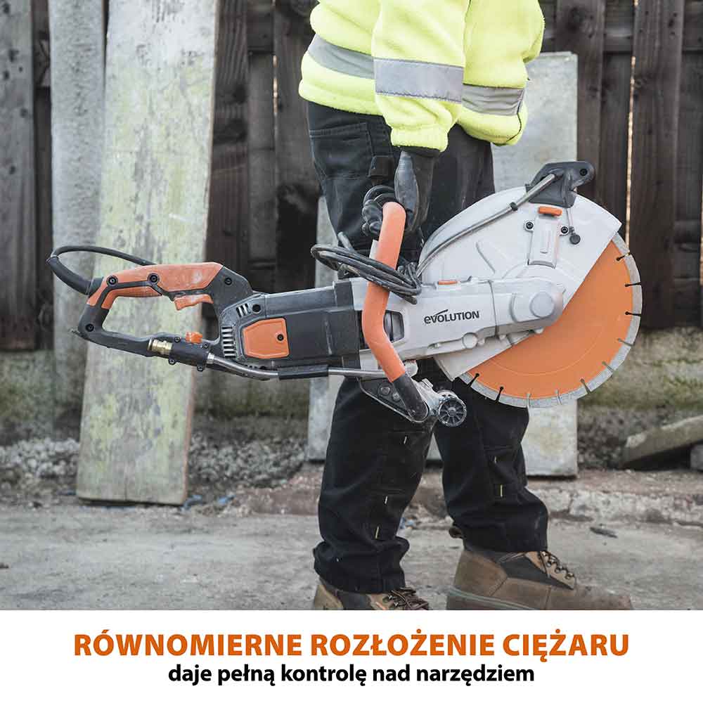 Elektryczna przecinarka tarczowa do betonu R300DCT+ z ręczną pompą wody
