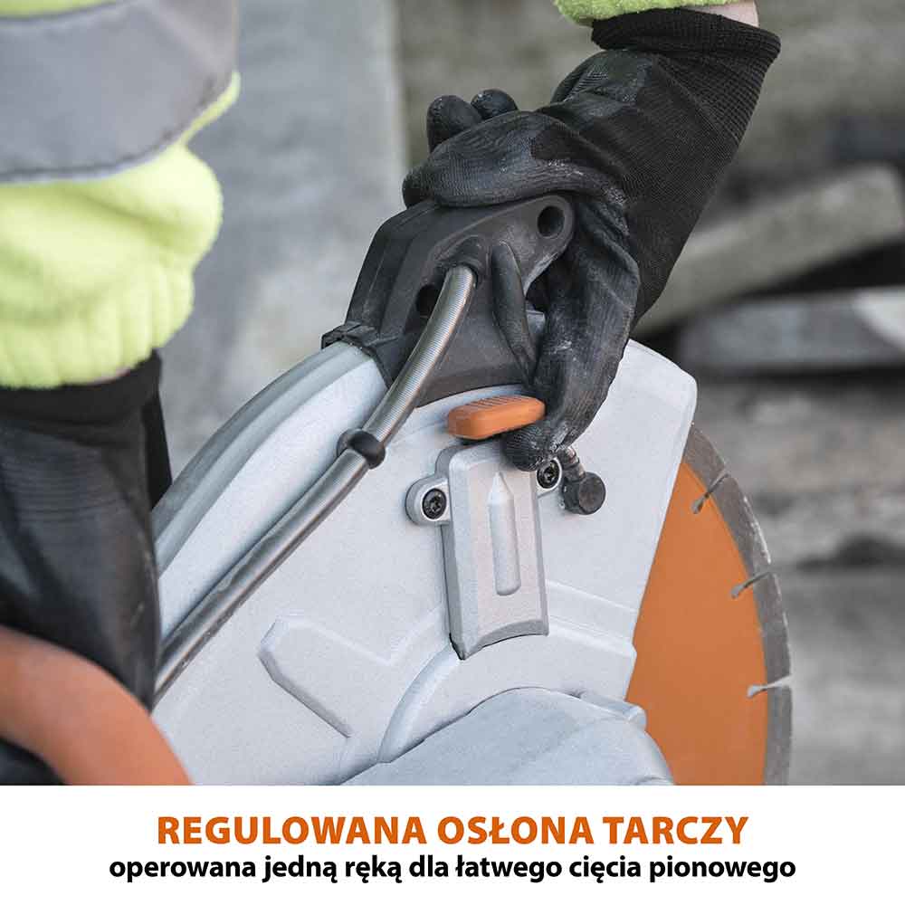 Elektryczna przecinarka tarczowa do betonu Evolution R300DCT+ 300 mm z tarczą diamentową