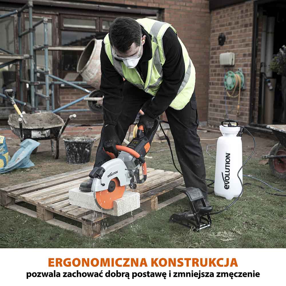 Elektryczna przecinarka tarczowa do betonu R300DCT+ z ręczną pompą wody
