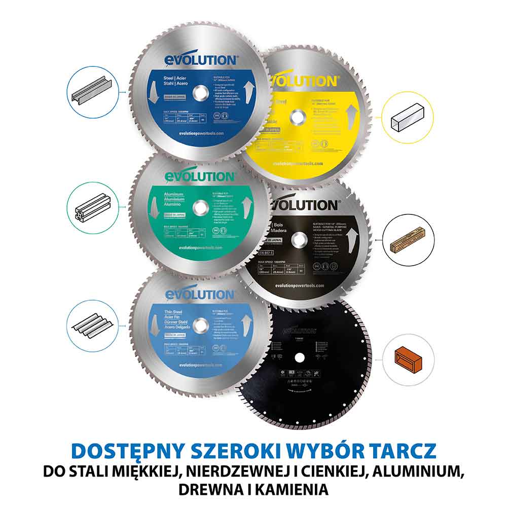 Pakiet przecinarka do metalu Evolution S355CPS + Evolution S28MAG