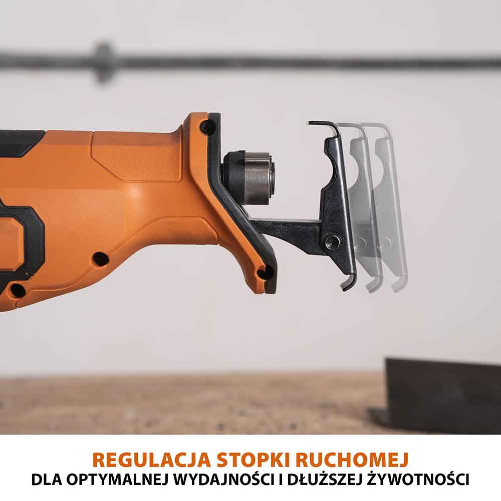 Bezprzewodowa piła szablasta Evolution z akumulatorem litowo-jonowym 18 V EXT Li-Ion R150RCP-Li z tarczą do cięcia różnych materiałów