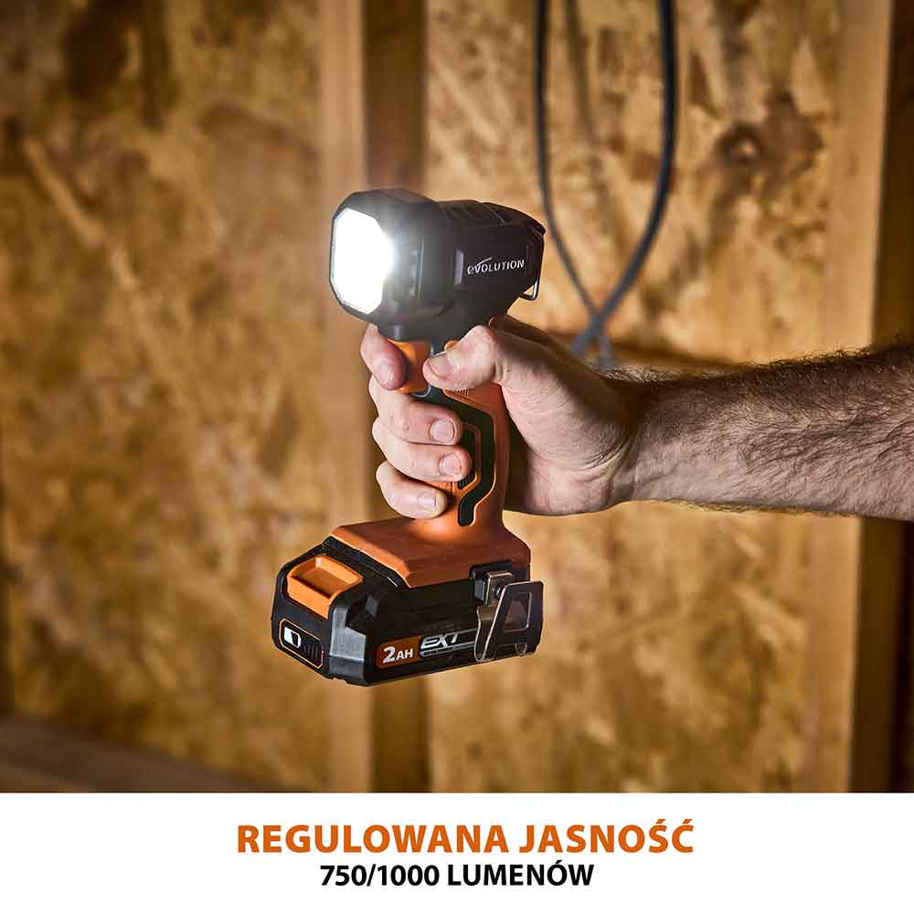 Latarka akumulatorowa Evolution R1000TOR-Li bez akumulatora i ładowarki