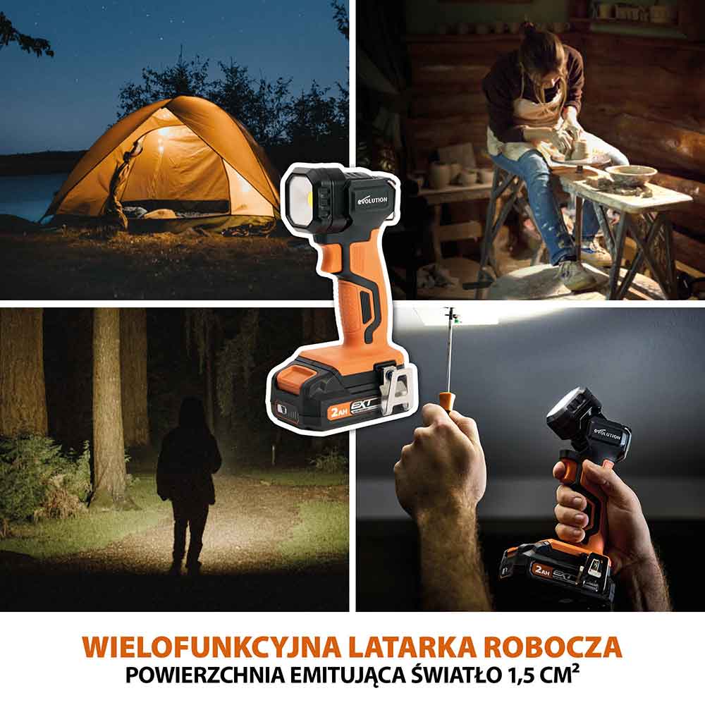 Latarka akumulatorowa Evolution R1000TOR-Li bez akumulatora i ładowarki