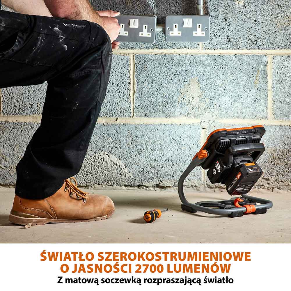 Bezprzewodowy reflektor Evolution R2700WLT-Li bez akumulatora i ładowarki