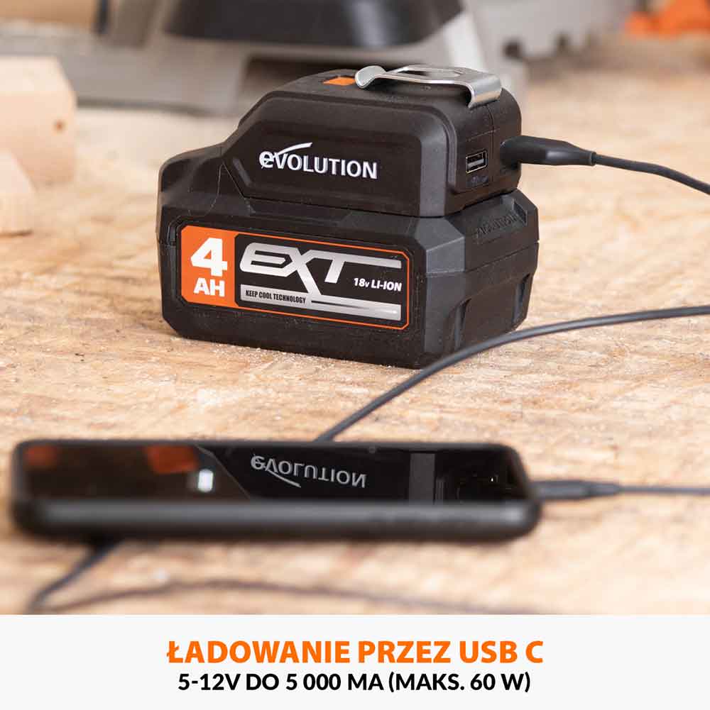 Bezprzewodowa ładowarka USB i lampka LED Evolution EXT