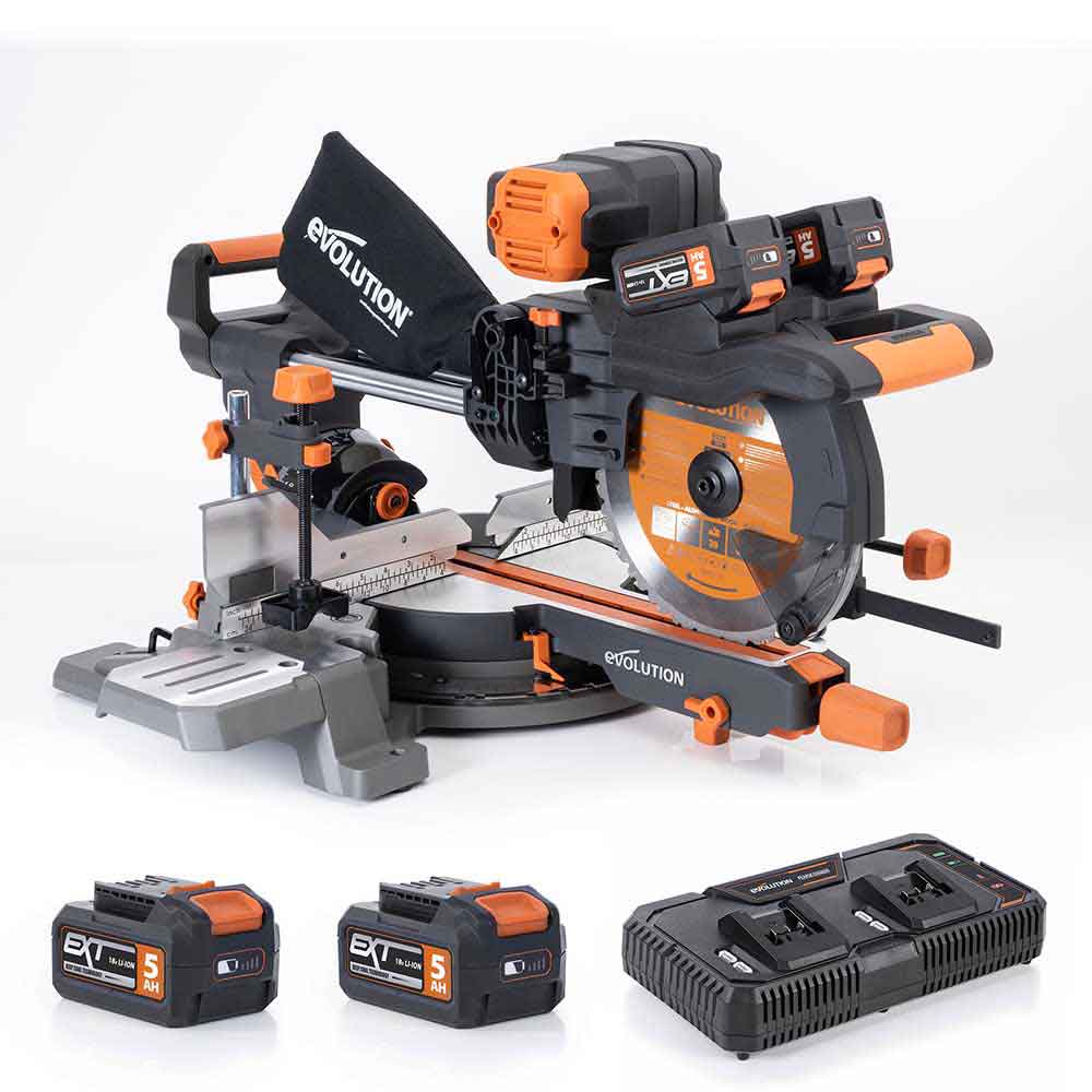 Akumulatorowa piła ukośnica R255SMS-DB-Li 18V EXT Li-Ion 255 mm z wielomateriałową tarczą TCT