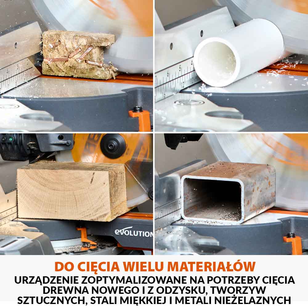 Akumulatorowa piła ukośnica R255SMS-DB-Li 18V EXT Li-Ion 255 mm z wielomateriałową tarczą TCT