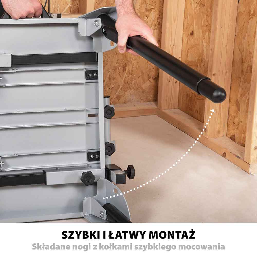 Przecinarka do metalu Evolution R355CPS 355 mm z tarczą wielomateriałową + stojak