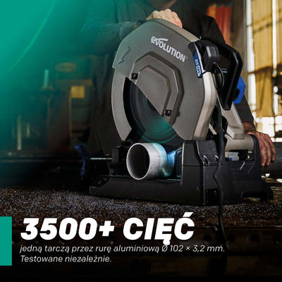 Tarcza do pilarki tarczowej do cięcia aluminium Evolution EVOMAX 355 mm Ø355 x 25,4 mm, 100 zębów, węglik wolframu