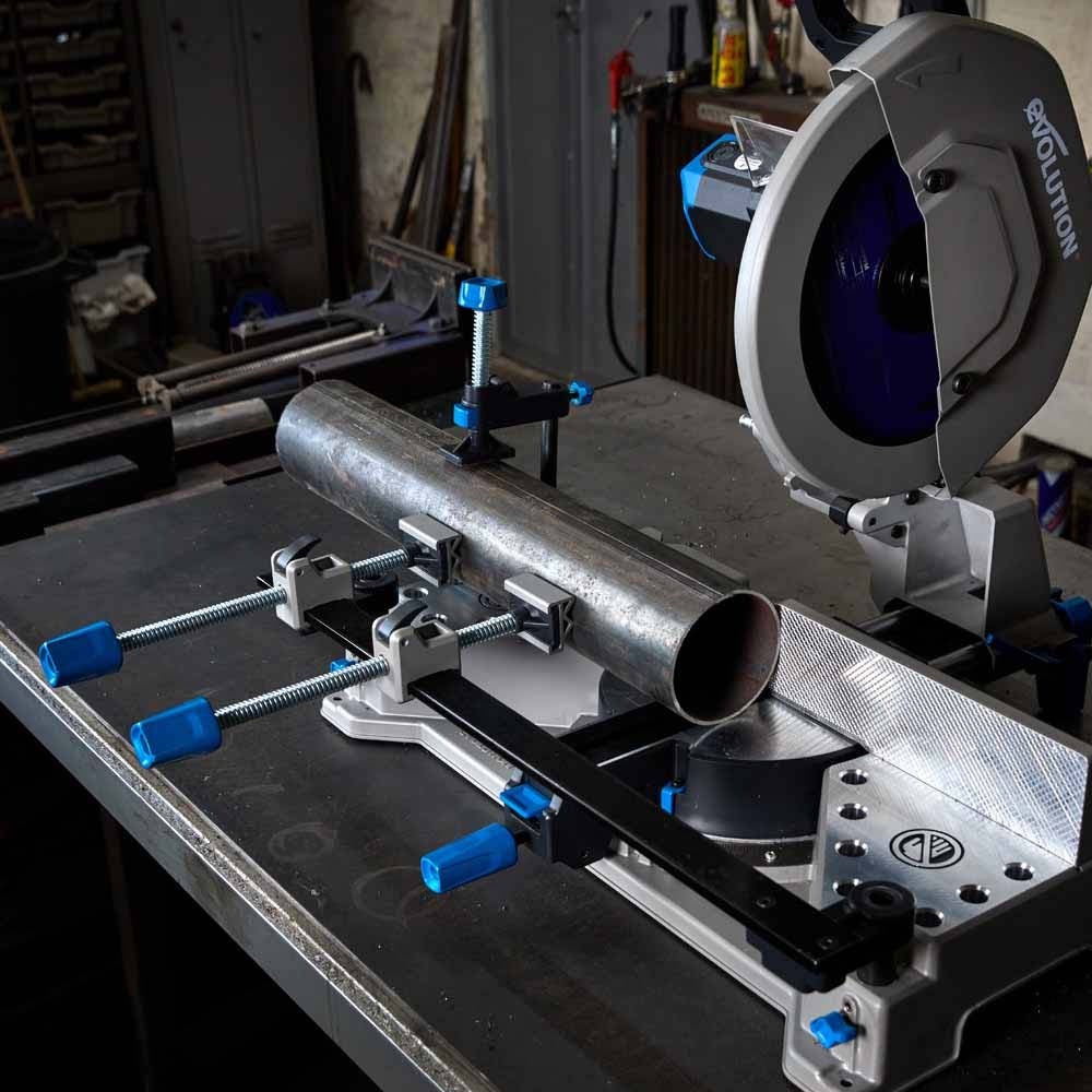 Przecinarka do metalu Evolution S355MCS 355 mm z 2 tarczą do cięcia metalu + Cyclon