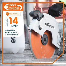 Elektryczna przecinarka tarczowa do betonu Evolution R350DCT 350 mm z ręczną pompą wody