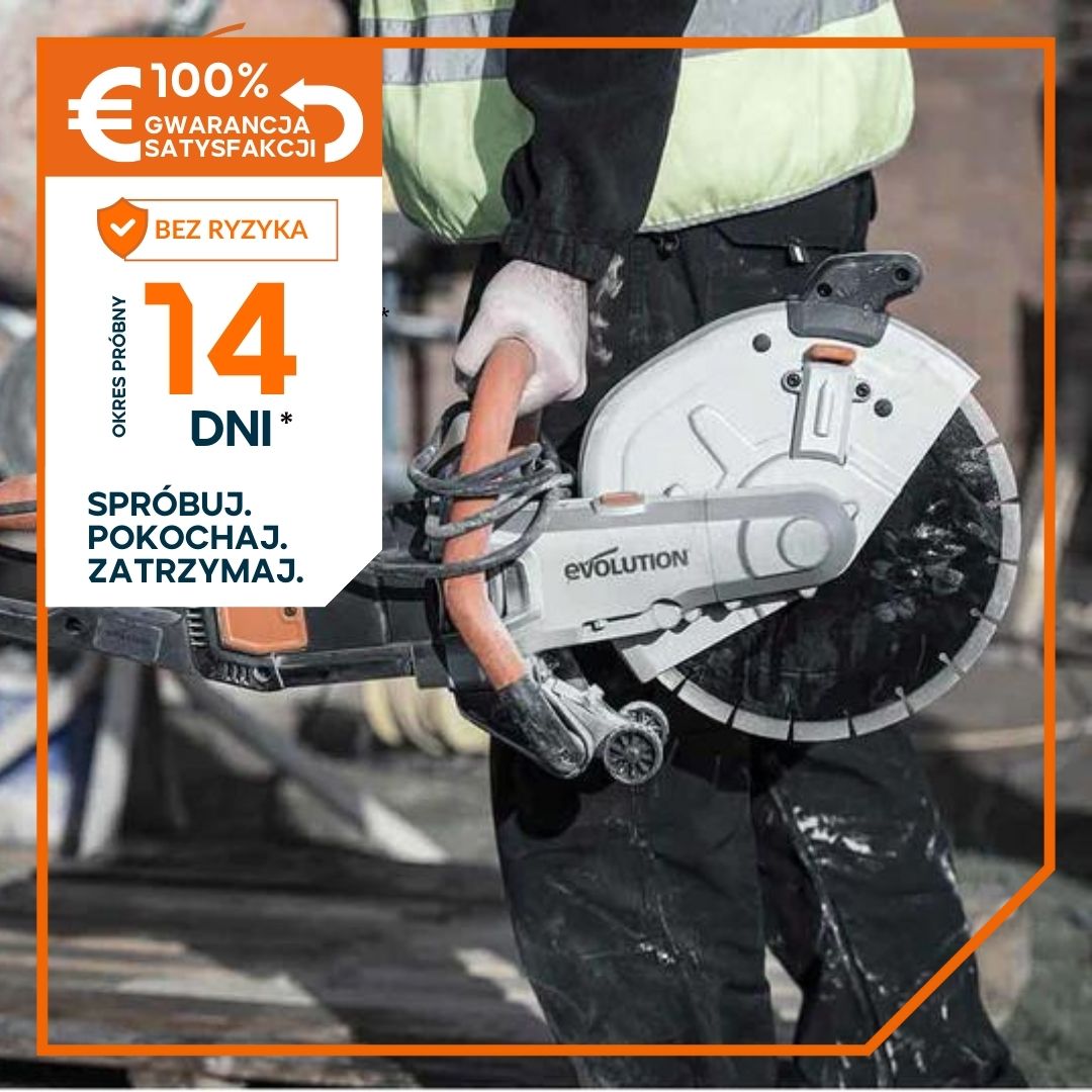 Elektryczna przecinarka tarczowa do betonu Evolution R300DCT 300 mm z tarczą diamentową
