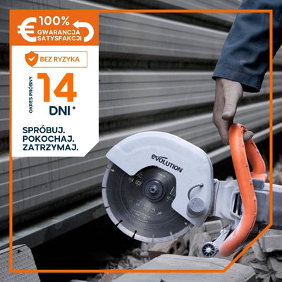 Elektryczna przecinarka tarczowa do betonu Evolution R230DCT 230 mm z tarczą diamentową