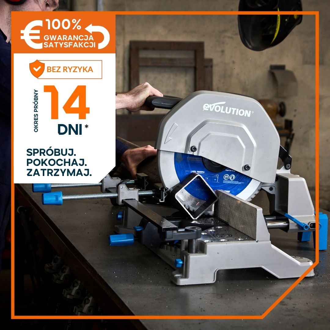 Pakiet przecinarka do metalu Evolution S355MCS 355 mm z tarczą do cięcia metalu + Evolution EVOMAG42