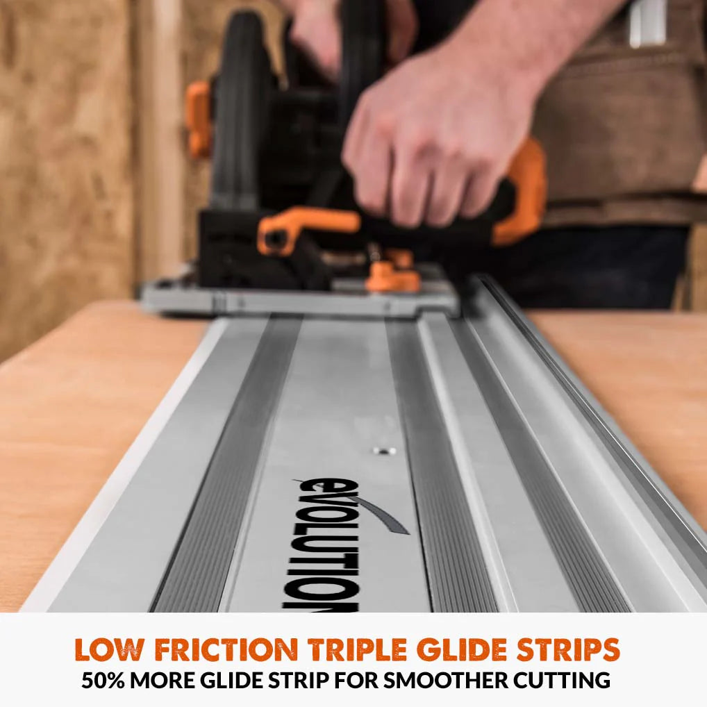 Piła tarczowa Evolution R185CCSX 185mm + Szyna prowadząca ST1400-G2 1,4m (700mm x 2)