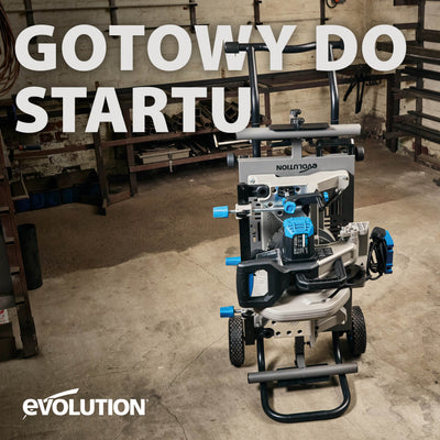 Przecinarka do metalu Evolution S355MCS 355 mm + stojak mobilny z systemem PowerLift Assist