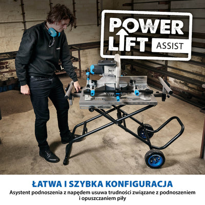 Przecinarka do metalu Evolution S355MCS 355 mm + stojak mobilny z systemem PowerLift Assist