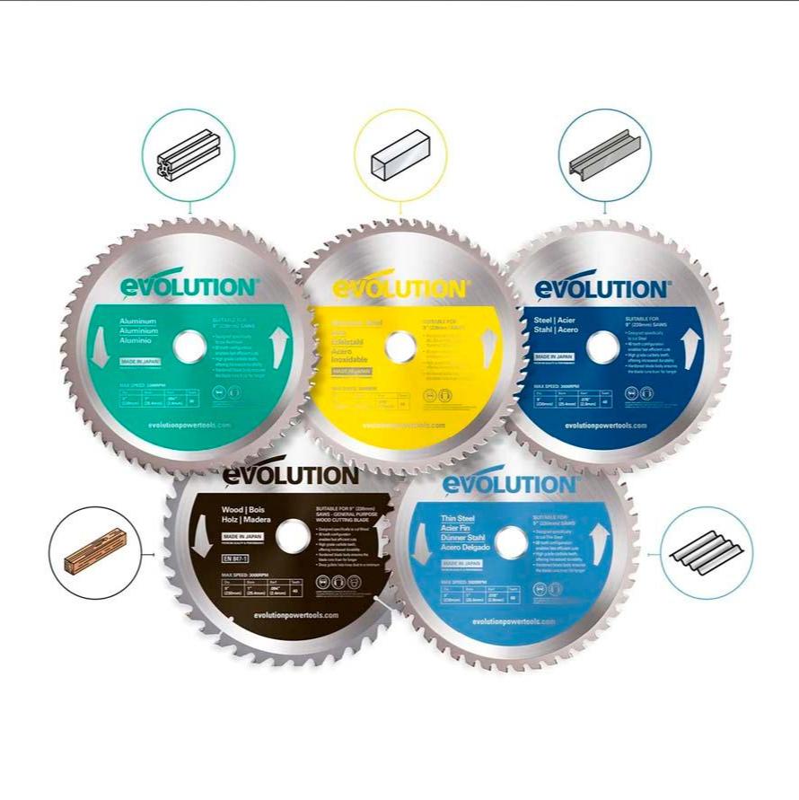 Tarcza TCT do cięcia cienkiego drewna Evolution 210 mm 40T