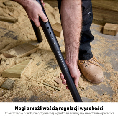 Akumulatorowa piła ukośnica R255SMS-DB-Li 18V EXT Li-Ion 255 mm z wielomateriałową tarczą TCT + stojak XL